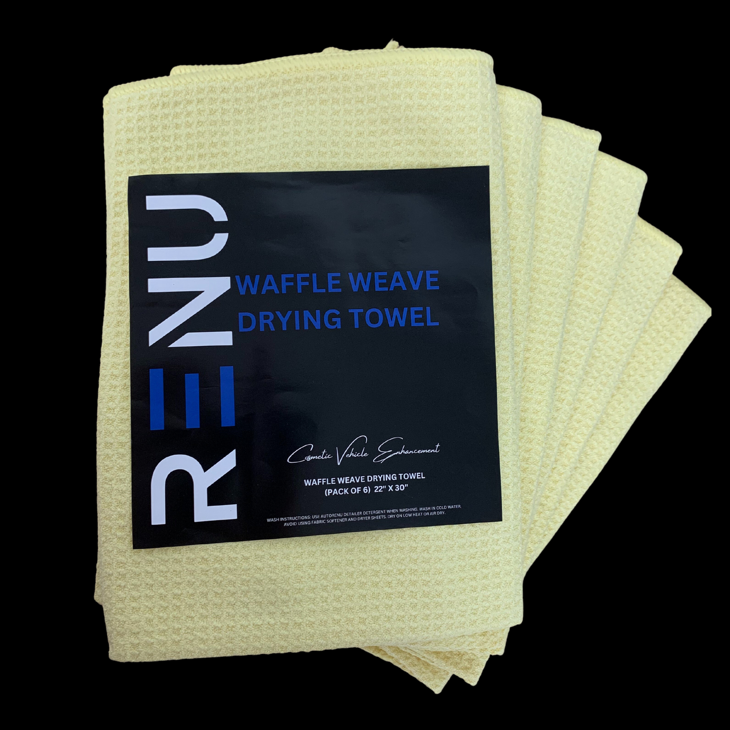 AutoRenu Waffle Weave Drying Towel (Pack of 6)