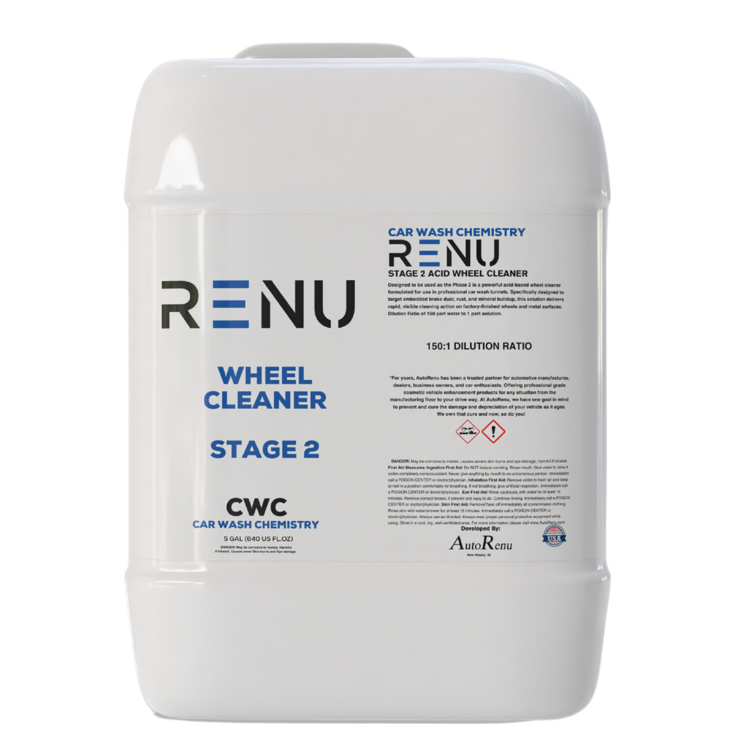 Acid Wheel Cleaner (5 Gallon) Car Wash Chemistry "STAGE 2"