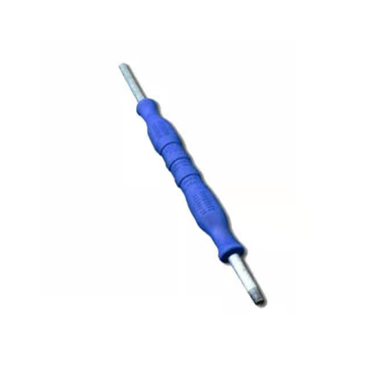 18 Inch Rubber Flex Wand - 1/4 Inch MPT X 1/4 Inch MPT, Galvanized Steel