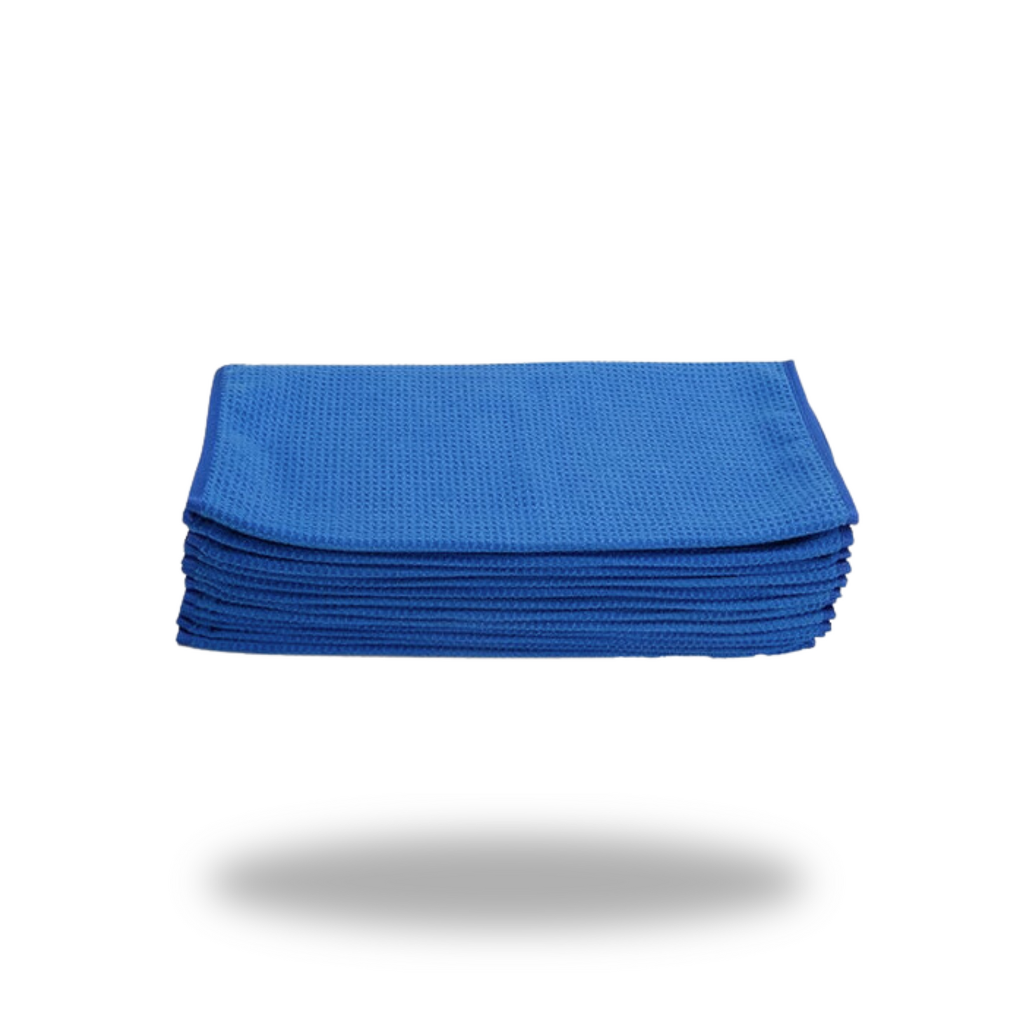Blue Waffle "Glass" Microfiber Towels (Pack of 12)
