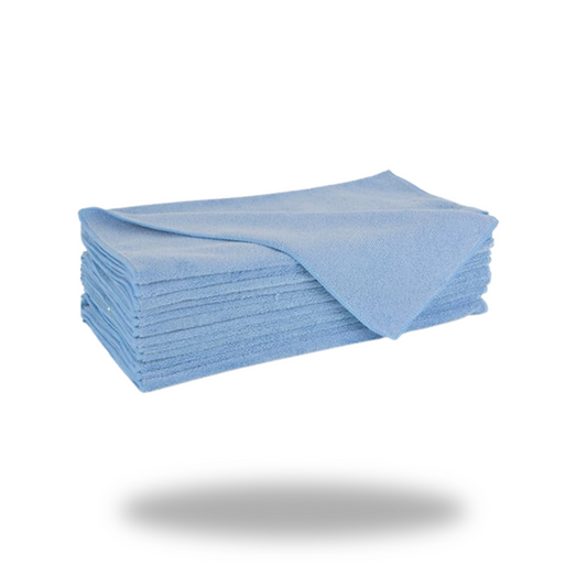 Blue Microfiber Towels (Pack of 12)