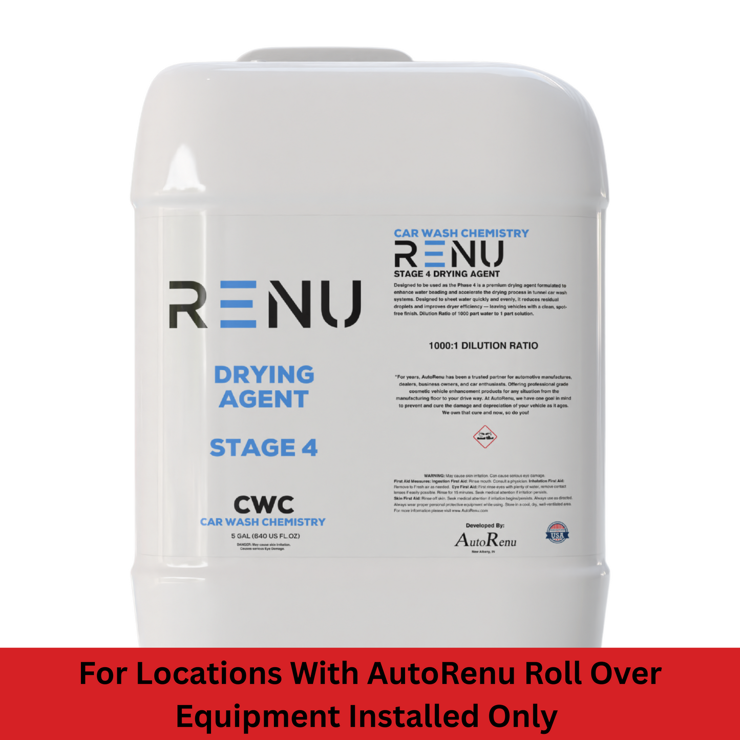 Drying Agent (5 Gallon) Car Wash Chemistry "STAGE 4"