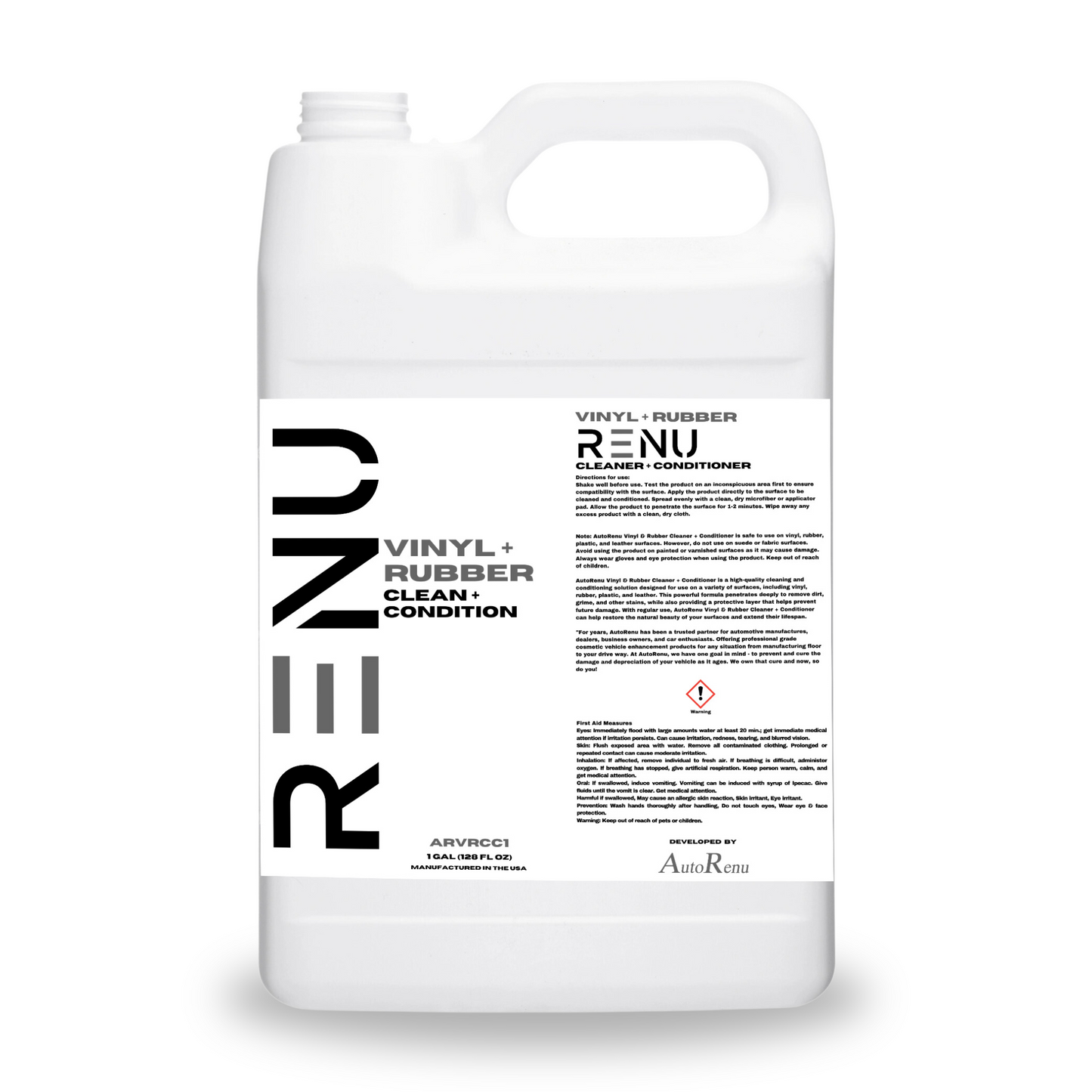 AutoRenu Vinyl & Rubber Cleaner + Conditioner (1 Gallon)